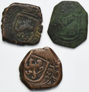 Ensemble, Espagne, Philippe IV, 8 Maravedis (3 pièces).