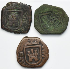 Set, Spain, Philip IV, 8 Maravedis (3 pcs.)