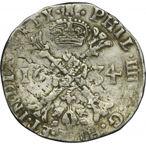Spanish Netherlands, Tournai, Philip IV, Patagon Tournai 1634