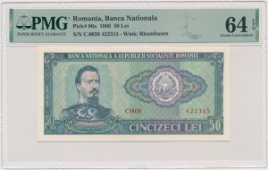 Romania, 50 Lei 1966 - PMG 64 EPQ