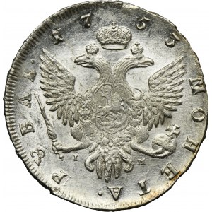 Russia, Elizabeth II, Rouble Petersburg 1753 СПБ IM - BEAUTIFUL