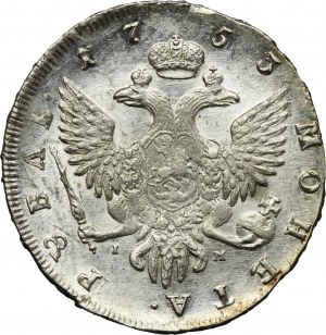 Russia, Elizabeth II, Rouble Petersburg 1753 СПБ IM - BEAUTIFUL
