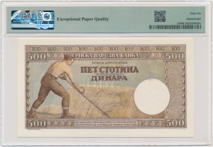 Serbie, 500 dinars 1942 - PMG 66 EPQ