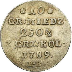 Poniatowski, 10 Copper Groschen Warsaw 1789 EB