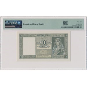 Jugosławia, 10 dinarów 1939 - PMG 65 EPQ
