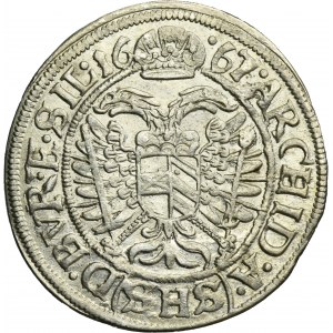 Silesia, Habsburg rule, Leopold I, 3 Kreuzer Breslau 1667 SHS - UNLISTED