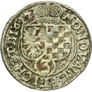 Silesia, Duchy of Liegnitz-Brieg-Wohlau, Johann Christian and Georg Rudolf, 3 Kreuzer Reichenstein 1617 BH