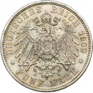 Germany, Bavaria, Otto, 5 Mark Munich 1902 D