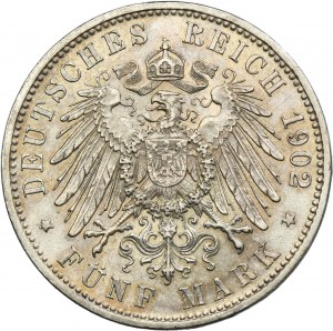 Germany, Bavaria, Otto, 5 Mark Munich 1902 D