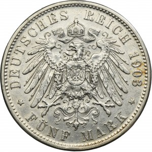 Germany, Bavaria, Otto, 5 Mark Munich 1903 D