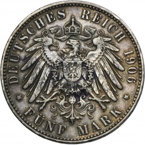 Germany, City of Bremen, 5 Mark Hamburg 1906 J - RARE