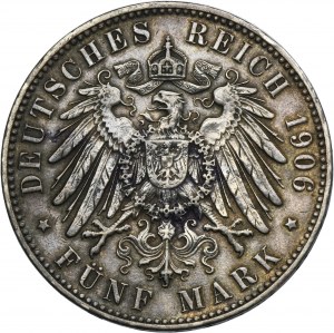 Germany, City of Bremen, 5 Mark Hamburg 1906 J - RARE