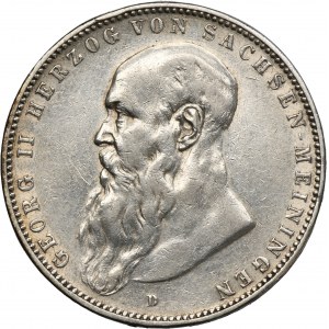 Germany, Duchy of Saxony-Meiningen, Georg II, 5 Mark Munich 1908 D