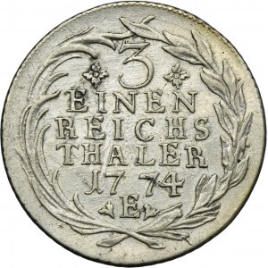 Germany, Kingdom of Prussia, Friedrich II, 1/3 Thaler Königsberg 1774 E
