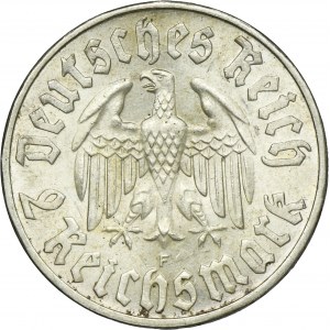 Germany, Weimar Republic, 2 Mark Stuttgart 1933 F - RARE