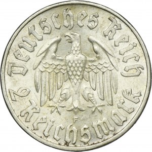 Germany, Weimar Republic, 2 Mark Stuttgart 1933 F - RARE