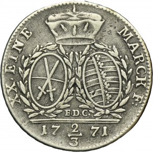 Germany, Saxony, Frederic Augustus III, 2/3 Thaler Dresden 1771 EDC