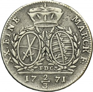 Germany, Saxony, Frederic Augustus III, 2/3 Thaler Dresden 1771 EDC