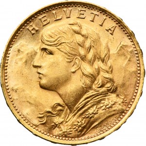 Switzerland, Swiss Confederation, 20 Francs Berno 1935 LB