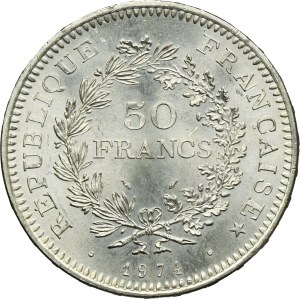France, Fifth Republic, 50 Francs Pessac 1974 - Hercules