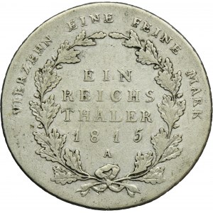 Germany, Kingdom of Prussia, Friedrich Wilhelm III, Thaler Berlin 1815 A