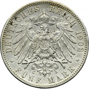 Niemcy, Miasto Hamburg, 5 Marek 1902 J