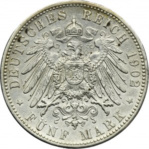 Germany, City of Hamburg, 5 Mark 1902 J