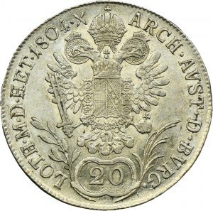 Austria, Franz II, 20 Kreuzer Kremnitz 1804 B