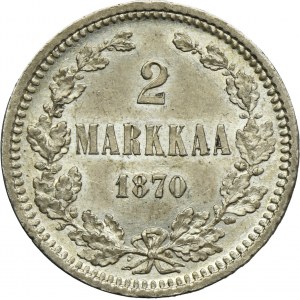 Finland Autonomy, Alexander II, 2 Markkaa Helsinki 1870