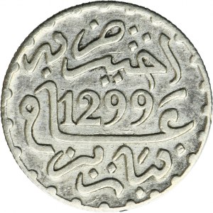 Morocco, Moulay al-Hasan I, 1/2 Dirham Paris 1299 (1882)