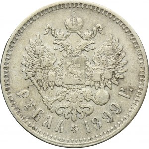 Russia, Nicholas II, Rouble Brussels 1899 ★★