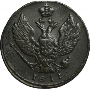 Russia, Alexander I, 2 Kopeck Suzun 1811 KM ПБ