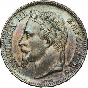 France, Napoleon III, 5 Francs Strasbourg 1868 BB