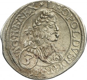 Austria, Leopold I, 3 Kreuzer Wien 1665 CA