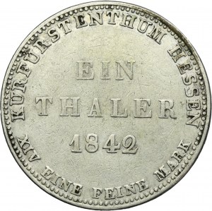 Germany, Hessen-Kassel, Wilhelm II and Friedrich Wilhelm, Thaler Kassel 1842