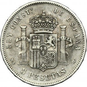 Spain, Alfonso XII, 5 Pesetas Madrid 1883 M