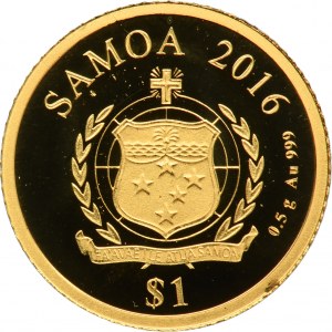 Samoa, 1 Dollar Balerna 2016 - Józef Piłsudski