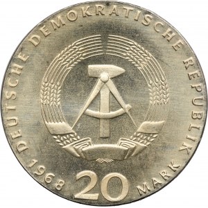 Germany, DDR, 20 Mark Berlin 1968 - Karl Marx