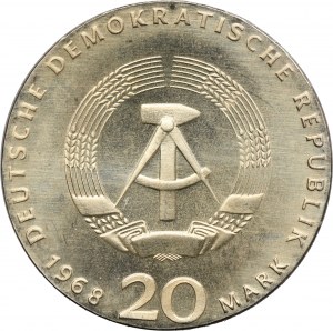 Germany, DDR, 20 Mark Berlin 1968 - Karl Marx