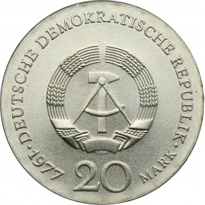 Germany, DDR, 20 Mark Berlin 1977 - Gauss