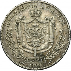 Montenegro, Nicholas I, 1 Perper Paris 1909