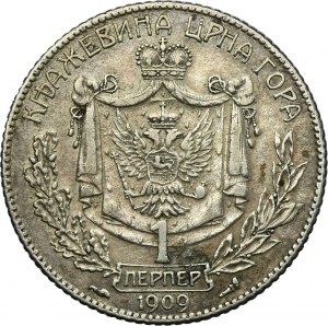 Montenegro, Nicholas I, 1 Perper Paris 1909