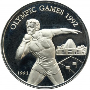 Samoa, Tanumafili II, 10 Tala Singapore 1991 - Barcelona Olympic Games