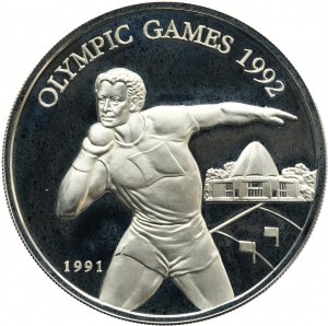 Samoa, Tanumafili II, 10 Tala Singapore 1991 - Barcelona Olympic Games