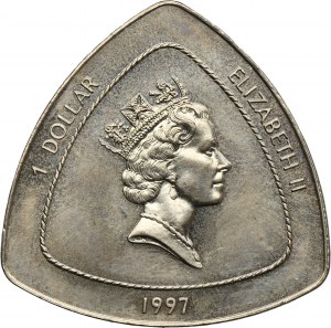 Bermuda, Elizabeth II, 1 Dollar Llantrisant 1997 - Sea Venture Shipwreck