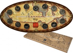 Set, Canada, Elizabeth II, 25 Cents Ottawa 1999 (12 pcs.)
