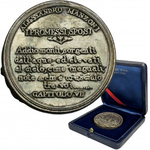 Italy, Medal Alessandro Manzoni - IMPROMESSI SPOSI
