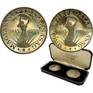 Set, Hungary, 50 Forint and 100 Forint Budapest - 25 Years of Liberation (2 pcs.)