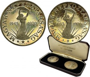 Set, Hungary, 50 Forint and 100 Forint Budapest - 25 Years of Liberation (2 pcs.)