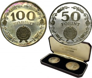 Set, Hungary, 50 Forint and 100 Forint Budapest - 25 Years of Liberation (2 pcs.)